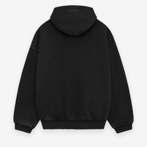 Essentials Fear of God Shrunken Hoodie Black Back