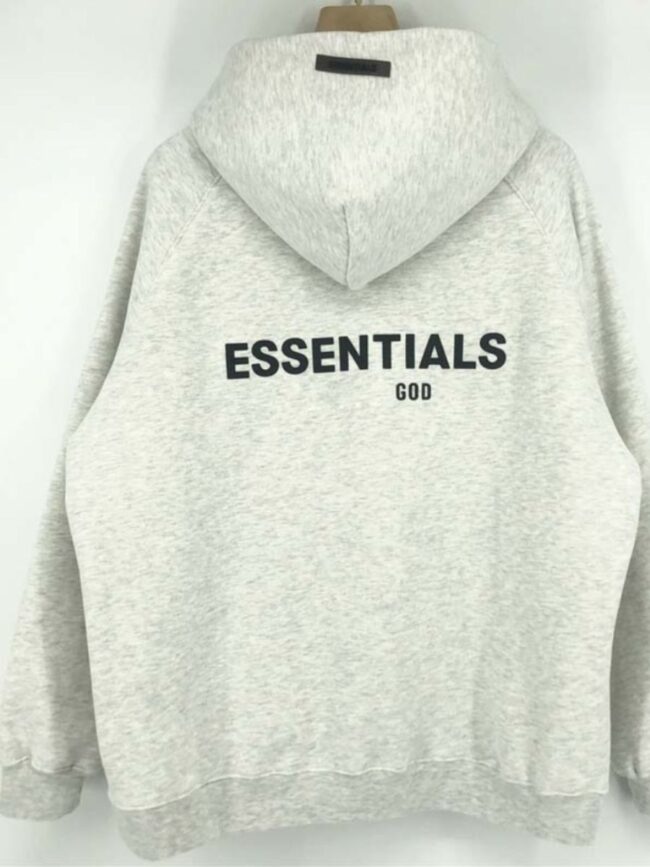 Essentials Fleeces Thick Light Gray Hoodie