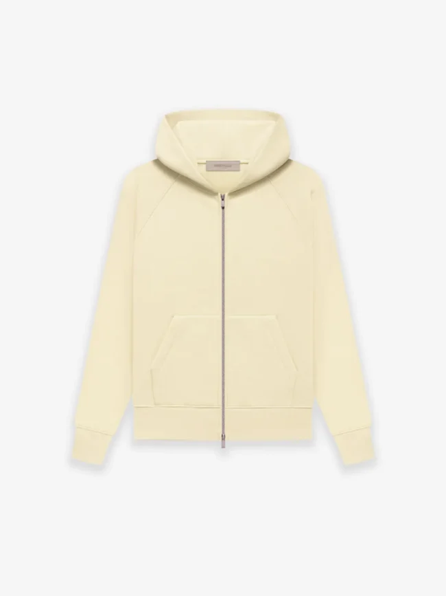 Essentials Fw22 Kids Fullzip Hoodie Canary Frant