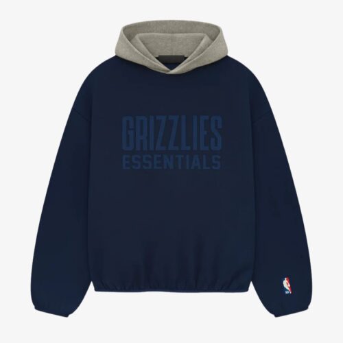 Essentials-Grizzlies-Pullover-Hoodie-Navy