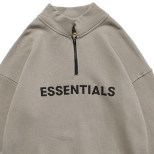 Essentials-Half-Zip-High-Collar-Loose-HoodieS