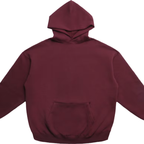 Fear-of-God-Essentials-Graphic-Pullover-Hoodie-Burgundy-front-side-cangro-pocket