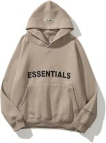 Essentials Apricot Basic Hoodie Beige