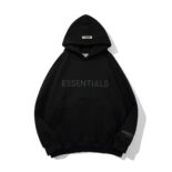 Essentials Apricot Basic Hoodie Black