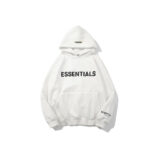 Essentials Apricot Basic Hoodie White