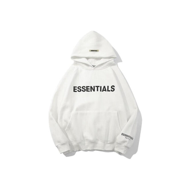 Essentials Apricot Basic Hoodie White